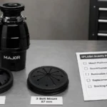 Major food waste disposer 80 mm and 87 mm garbage disposal splash guard replacement fitment review